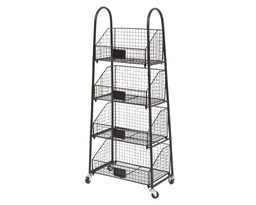 [4-760015] RACK IRON BLACK L100-W25-H41cm