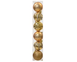 [4-022566] ***BAUBLE SHATTERPROOF LIGHT GOLD/COLOUR(S) dia15.00cm