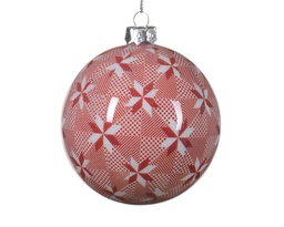 [4-029368] ***BAUBLE POLYFOAM RED L8.00-W8.00-H9.30cm