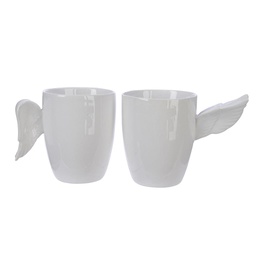 [4-608745] TASSE EN CERAMIQUE AVEC AILES - 10CM - ASSORTIMENT DE 2