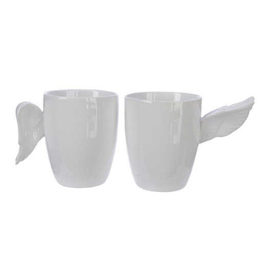 TASSE EN CERAMIQUE AVEC AILES - 10CM - ASSORTIMENT DE 2