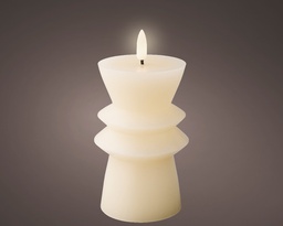 [4-486868] ***LED WICK CANDLE BO INDOOR CREAM/WARM WHITE dia7.70-H14.60cm-1L