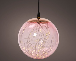 [4-496036] ***MICRO LED BALL OUTDOOR BLUSH PINK/WARM WHITE dia30.00cm-140L