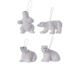 [4-516287] ***POLAR BEAR PLASTIC WHITE L11.00-W9.00-H11.00cm