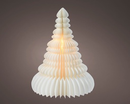 [4-523570] ARBOL PAPEL ILUMINADO - BLANCO - LUZ CALIDA -  dia32.00-H40CM -40LEDS