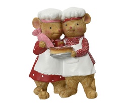 [4-530824] RATONCITOS COCINEROS - RESINA - L9.00-W12.50-H17.00cm