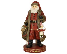 [4-531070] PERE NOEL AVEC CADEAUX XXL - RÉSINE - COULEURS CLASSIQUES - L68.00-W87.00-H166.00cm