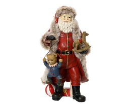 [4-531072] ***SANTA POLYRESIN RED/COLOUR(S) L9.50-W11.00-H22.00cm