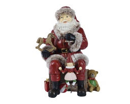 [4-531074] ***SANTA POLYRESIN RED/COLOUR(S) L17.00-W22.60-H30.00cm