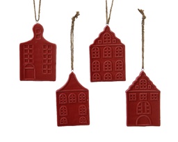 [4-531130] ***HOUSE PORCELAIN RED L11.00-W7.00-H0.60cm