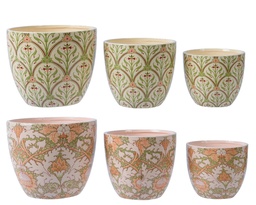 [4-531139] ***PLANTER TERRACOTTA PINK/COLOUR(S) dia15.50---H13.00cm  dia12.50---H11.00cm  dia10.50---H9.00cm