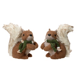 [4-548631] ***SQUIRREL FOAM BROWN L10.00-W20.00-H19.00cm