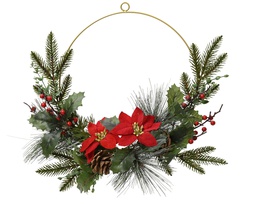 [4-681039] COURONNE CLASSIQUE - VERT/ROUGE - dia40.00-H10.00cm