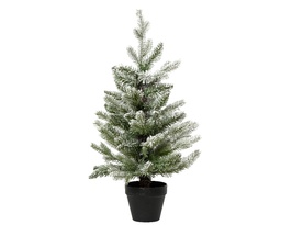 [4-688448] ***ALLISON MINI TREE SNOWY GREEN/WHITE dia60.00-H90.00cm