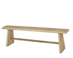 [4-761032] ***BENCH PAULOWNIA WOOD NATURAL L26.00-W160.00-H47.50cm