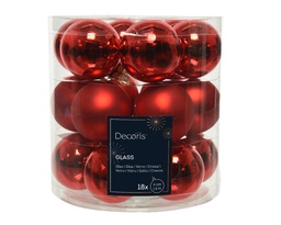 [4-010441] BOLA CRISTAL CHRISTMAS RED dia4.00cm