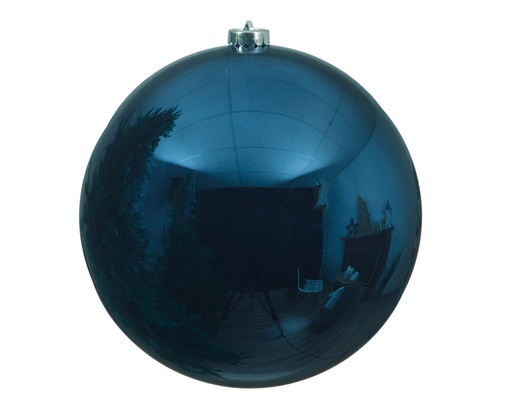 BOULE DE NOEL EN PLASTIQUE - BLEU NUIT - dia14.00cm