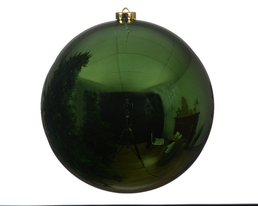 BOULE DE NOEL EN PLASTIQUE - VERT SAPIN - dia20.00cm