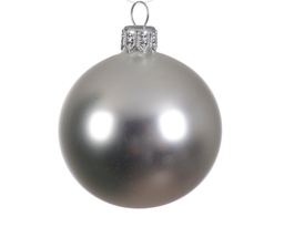 [4-113036] BOULE DE NOEL EN PLASTIQUE - ARGENT MAT - dia15.00cm