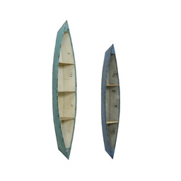 [4-846729] BARCOS METAL AZUL-ESTANTERÍA-191/161CM-SET DE DOS