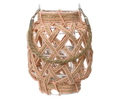 [4-812666] ***LANTERN PAPERROPE PEACH dia16.00-H20.00cm