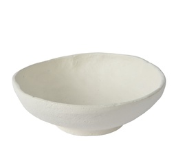 [4-829240] ***DECO BOWL ALUMINIUM IVORY dia17.50-H5.50cm