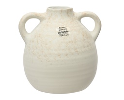 [4-832606] VASIJA TERRACOTTA BLANCA -  dia17.00-H17.00cm