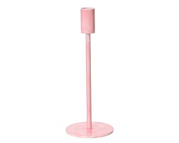 [4-832990] ***CANDLEHOLDER ALUMINIUM SOFT PINK dia22.50-H9.00cm