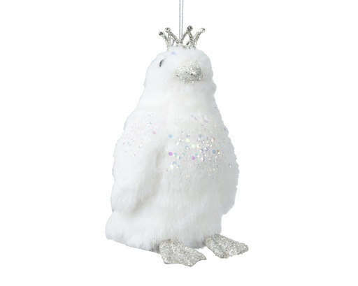 PINGUINO BLANCO CON CORONA - 0 L9.00-W10.00-H17.00cm