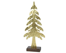 [4-510702] ARBOL DE METAL MARTILLADO - DORADO - PRECIO TOP L4.50-W11.50-H26.00cm