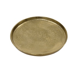 [4-386453] ***DECO PLATE ALUMINIUM GOLD dia30.00-L30.00-W30.00-H2.50cm