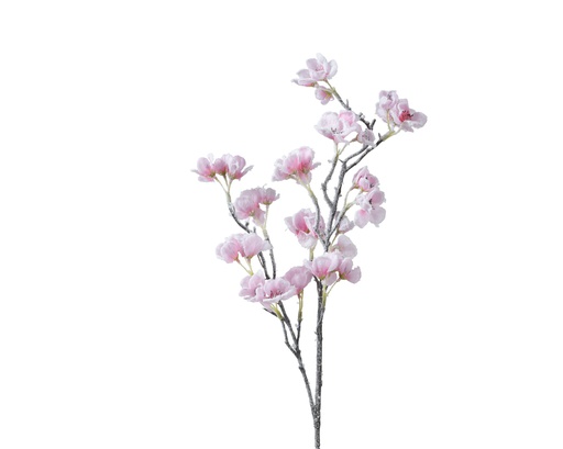 BRANCHE AVEC UNE FLEUR DE CERISIER ENNEIGEE - ROSE - L83.00-W20.00-H6.00cm