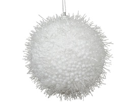 [4-024632] ***BAUBLE FOAM WINTER WHITE dia10.00-L10.00-H10.00cm