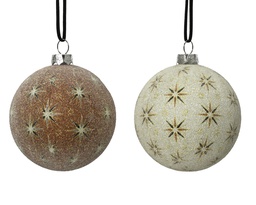 [4-029373] ***BAUBLE POLYFOAM W STAR ASSORTED dia8.00-L8.00-W8.00-H9.30cm