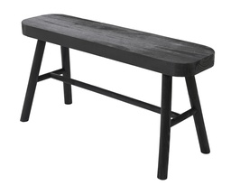 [4-368121] ***BENCH WOOD BLACK L25.00-W90.00-H45.00cm