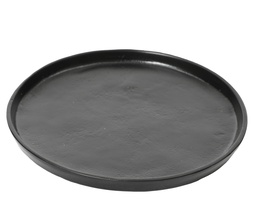 [4-386463] ***DECO PLATE ALUMINIUM BLACK dia30.00-L30.00-W30.00-H2.50cm