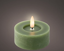 [4-487363] ***LED TEALIGHT BO INDOOR GREEN/WARM WHITE dia7.00-H3.00cm-1L