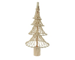 [4-529765] ARBOL CROCHET EN PIE MADERA - ALGODÓN NATURAL -  dia34.00-H73.00cm