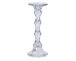 [4-608863] ***CANDLEHOLDER GLASS 0 L12.00-W12.00-H29.50cm