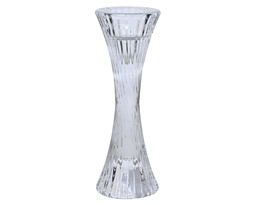 [4-608866] ***CANDLEHOLDER GLASS 0 L7.00-W7.00-H20.00cm