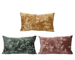 [4-617972] ***CUSHION EG POLYESTER VELVET 0 L30.00-W50.00-H10.00cm