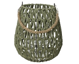 [4-812679] ***LANTERN PAPERROPE GREEN dia21.00-H22.00cm