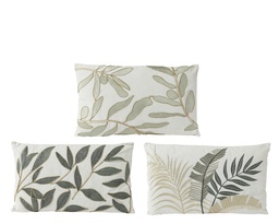 [4-833106] ***CUSHION EG POLYESTER COTTON OFF-WHITE/COLOUR(S) L30.00-W50.00-H10.00cm