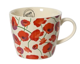 [4-833657] ***MUG PORCELAIN RED/COLOUR(S) L13.00-W9.80-H8.00cm