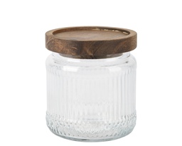 [4-835559] ***STORAGE JAR GLASS CLEAR dia9.90-H10.60cm