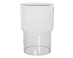 [4-866244] ***SIDE TABLE GLASS TRANSPARENT dia30.50-H44.50cm