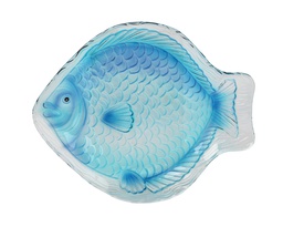 [4-829944] PLATO PEZ - AZUL - L26.50-W32.00-H3.00cm