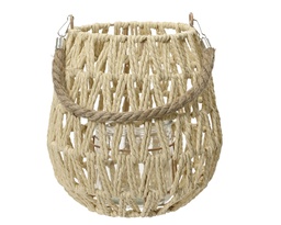 [4-830770] ***LANTERN PAPERROPE NATURAL L21.00-W21.00-H22.00cm