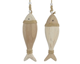 [4-833962] ***FISH PAULOWNIA WOOD ASSORTED L8.50-W3.30-H40.00cm