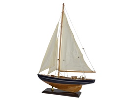 [4-833973] ***BOAT RUBBER WOOD WHITE L9.00-W40.00-H62.00cm